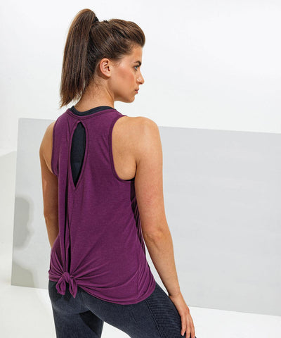 Black - Women's TriDri® tie-back vest Vests TriDri® Activewear & Performance, Exclusives, On-Trend Activewear, Padded Perfection, Plus Sizes, Rebrandable, Sports & Leisure, T-Shirts & Vests Schoolwear Centres