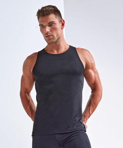 Black Melange/Black - TriDri® performance contrast vest Vests TriDri® Activewear & Performance, Exclusives, Plus Sizes, Rebrandable, Sports & Leisure, T-Shirts & Vests, UPF Protection Schoolwear Centres