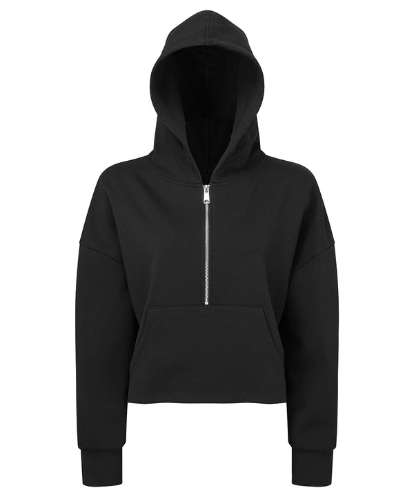 Black - Women's TriDri® 1/2 zip hoodie Hoodies TriDri® Co-ords, Everyday Essentials, Exclusives, Home of the hoodie, Hoodies, Longer Length, Must Haves, New For 2021, New In Autumn Winter, New In Mid Year, Oversized, Raladeal - Recently Added, Street Casual, Streetwear, Tracksuits Schoolwear Centres