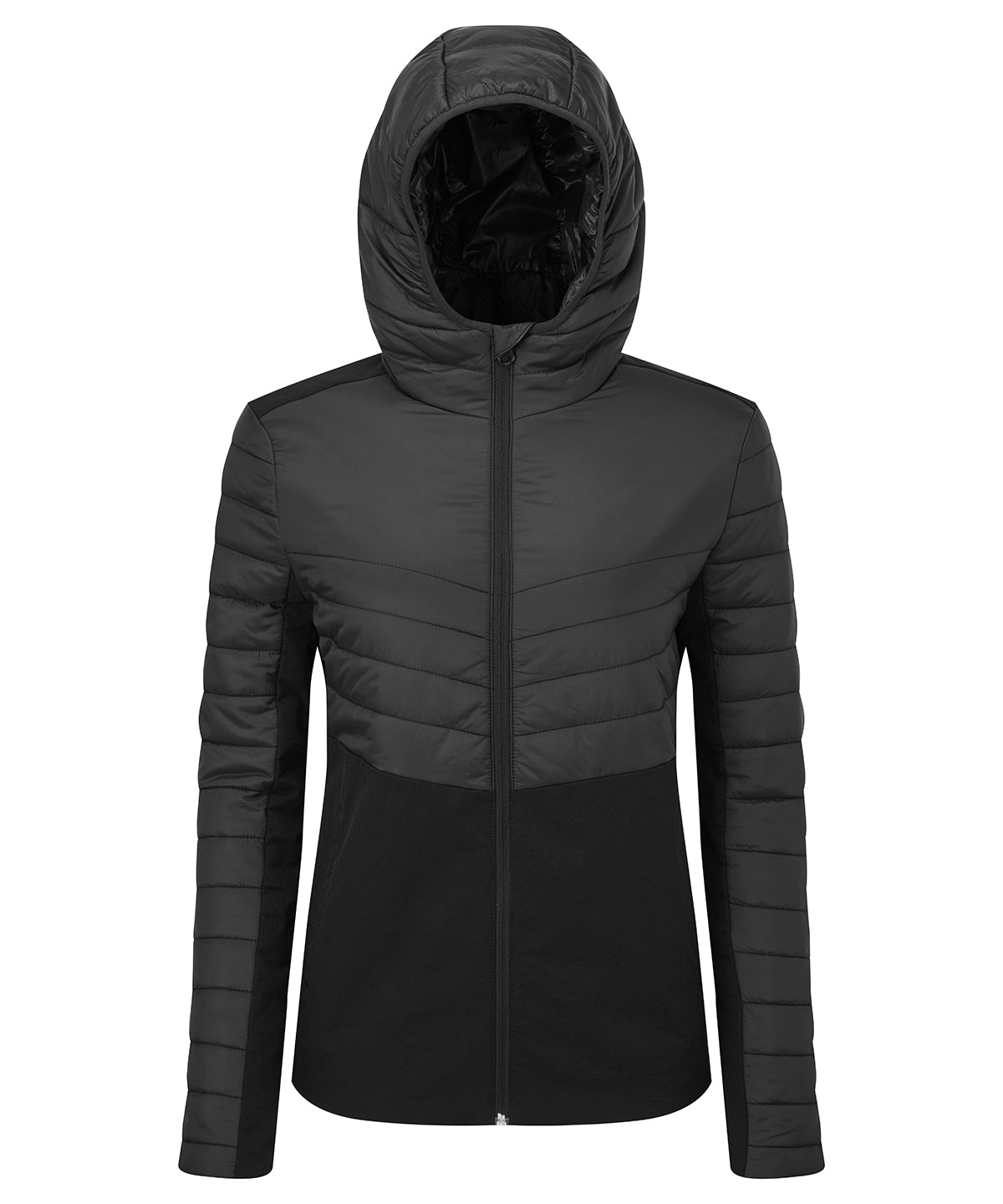 Black - Women's TriDri® insulated hybrid jacket Jackets TriDri® Conscious cold weather styles, Exclusives, Jackets & Coats, New For 2021, New In Autumn Winter, New In Mid Year, Padded & Insulation, Softshells, Women's Fashion Schoolwear Centres