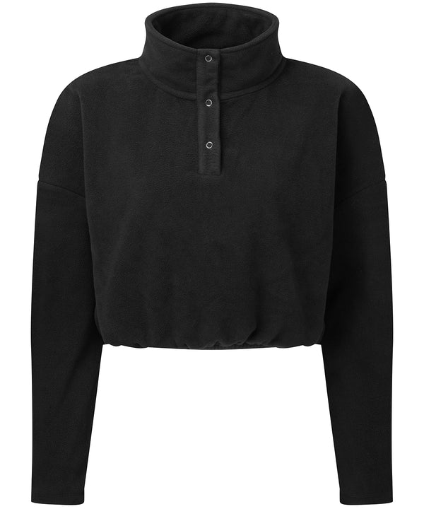 Black - Women's TriDri® cropped fleece Sweatshirts TriDri® Cropped, Exclusives, Jackets - Fleece, Lounge Sets, Must Haves, New For 2021, New Styles For 2021, Women's Fashion Schoolwear Centres