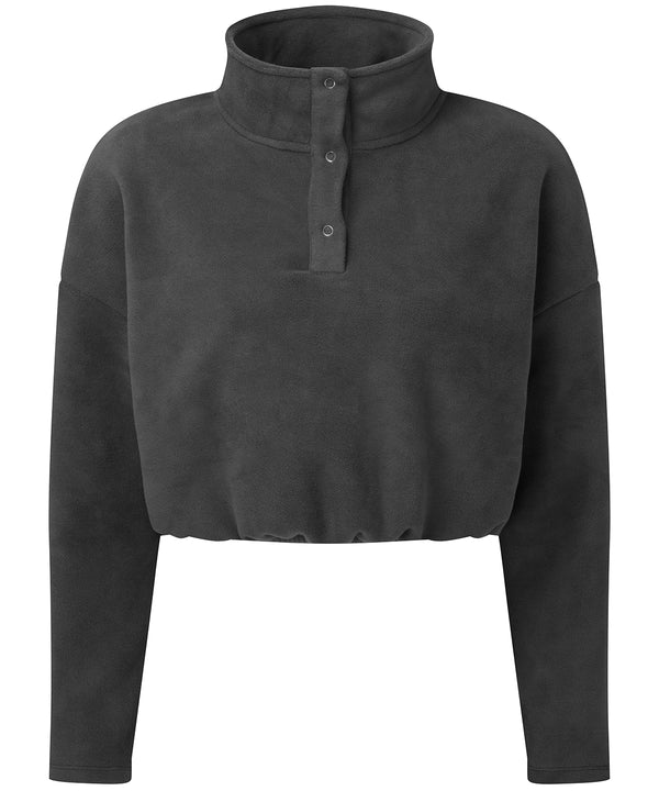 Charcoal - Women's TriDri® cropped fleece Sweatshirts TriDri® Cropped, Exclusives, Jackets - Fleece, Lounge Sets, Must Haves, New For 2021, New Styles For 2021, Women's Fashion Schoolwear Centres