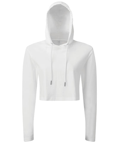 White - Women's TriDri® cropped hooded long sleeve t-shirt Hoodies TriDri® Activewear & Performance, Back to the Gym, Exclusives, Gymwear, Lounge Sets, Must Haves, Raladeal - Recently Added, Rebrandable, Sports & Leisure, T-Shirts & Vests, Tracksuits, Trending, Trending Loungewear Schoolwear Centres