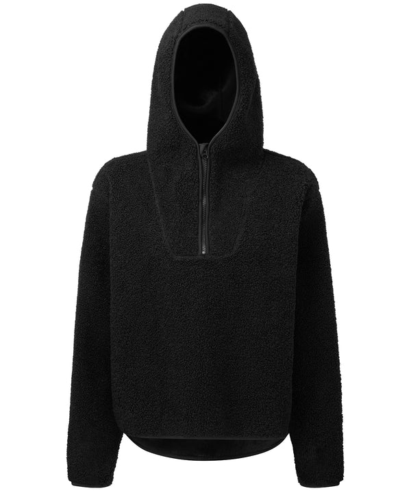 Black - Women's TriDri® sherpa 1/4 zip hoodie Hoodies TriDri® Exclusives, Home Comforts, Hoodies, Lounge Sets, New For 2021, New Styles For 2021, Sherpas Schoolwear Centres