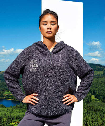 Black - Women's TriDri® sherpa 1/4 zip hoodie Hoodies TriDri® Exclusives, Home Comforts, Hoodies, Lounge Sets, New For 2021, New Styles For 2021, Sherpas Schoolwear Centres