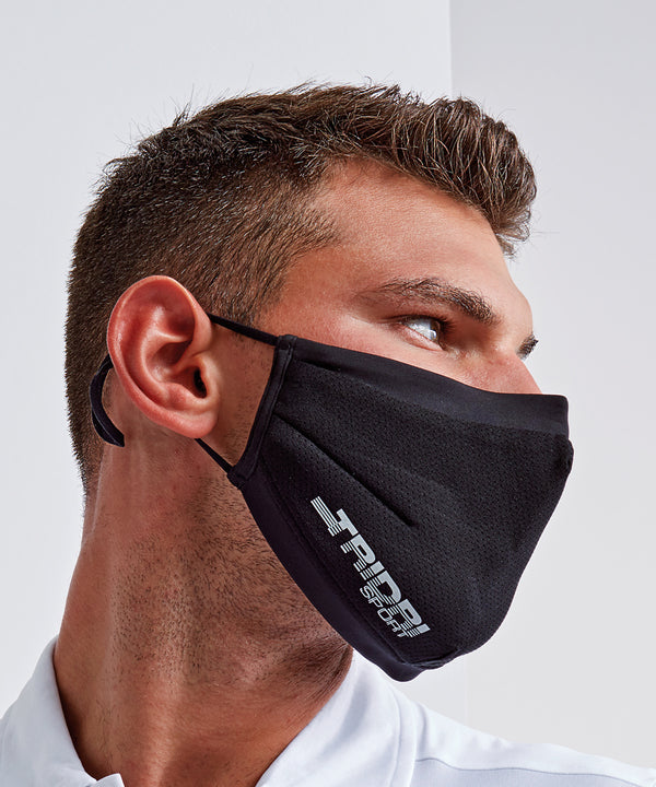 Black - TriDri® Fitness mask Masks TriDri® Activewear & Performance, Back to the Gym, Exclusives, Face Covers, Gifting & Accessories, Heiq Viroblock, New For 2021, New Styles For 2021, Personal Protection, Sports & Leisure Schoolwear Centres