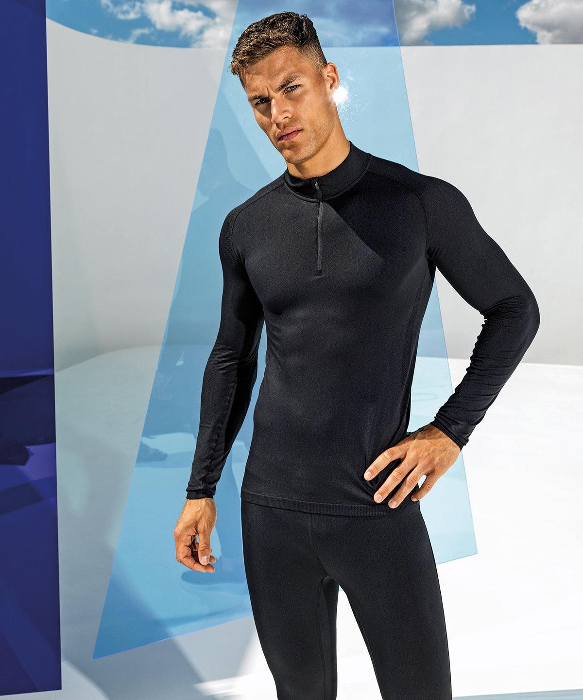 Full Black - TriDri® Seamless '3D fit' multi-sport performance zip top Sports Overtops TriDri® Activewear & Performance, Exclusives, Outdoor Sports, Sports & Leisure Schoolwear Centres