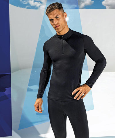 Full Black - TriDri® Seamless '3D fit' multi-sport performance zip top Sports Overtops TriDri® Activewear & Performance, Exclusives, Outdoor Sports, Sports & Leisure Schoolwear Centres