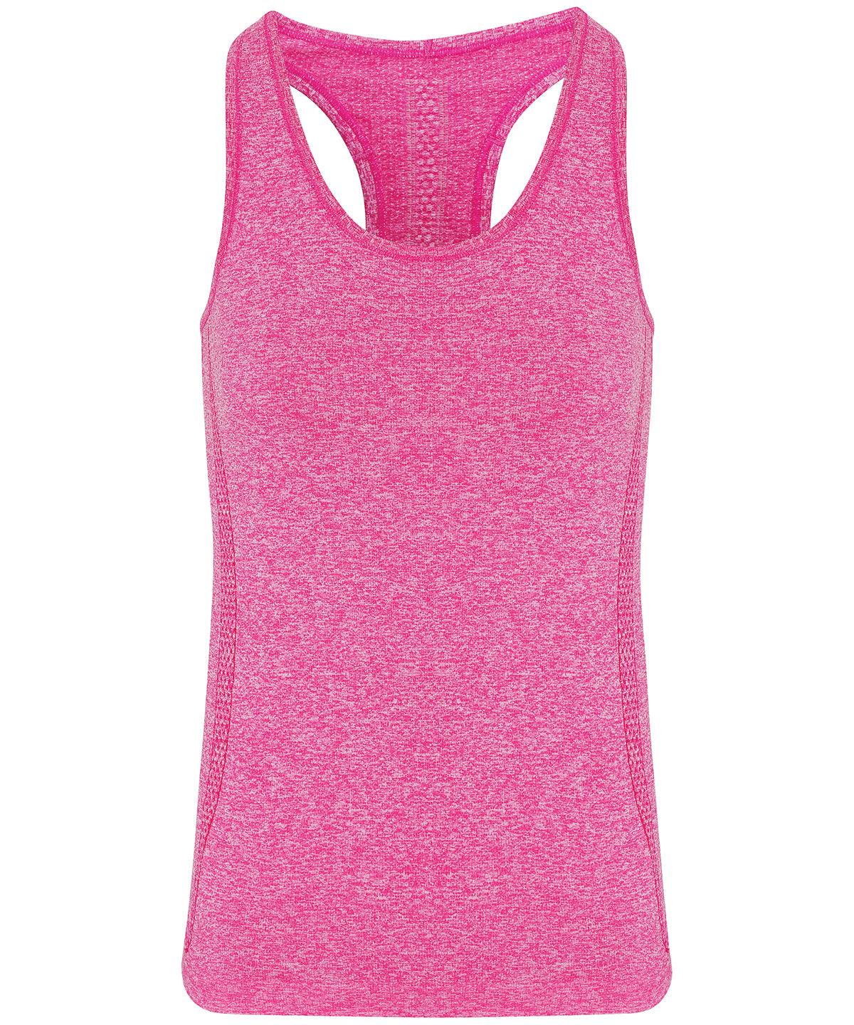 Pink - Women's TriDri® seamless '3D fit' multi-sport sculpt vest Vests TriDri® Activewear & Performance, Back to the Gym, Co-ords, Exclusives, Gymwear, Must Haves, New Colours For 2022, Rebrandable, Sports & Leisure, T-Shirts & Vests Schoolwear Centres