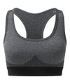 Black Melange - TriDri® seamless '3D fit' multi-sport sculpt bra Bras TriDri® Activewear & Performance, Athleisurewear, Back to Fitness, Back to the Gym, Co-ords, Exclusives, Gymwear, Lounge & Underwear, Must Haves, New Colours For 2022, Rebrandable Schoolwear Centres