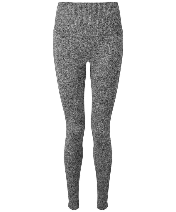 Black Melange - Women's TriDri® ribbed seamless 3D fit multi-sport leggings Leggings TriDri® Activewear & Performance, Back to the Gym, Co-ords, Exclusives, Leggings, Lounge Sets, Must Haves, New For 2021, New Styles For 2021, Rebrandable, Sports & Leisure, Trousers & Shorts Schoolwear Centres