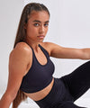 Rust - TriDri® seamless '3D fit' multi-sport sculpt solid colour bra Bras TriDri® Activewear & Performance, Co-ords, Exclusives, Leggings, Lounge & Underwear, Must Haves, On-Trend Activewear, Rebrandable, Sports & Leisure, T-Shirts & Vests Schoolwear Centres
