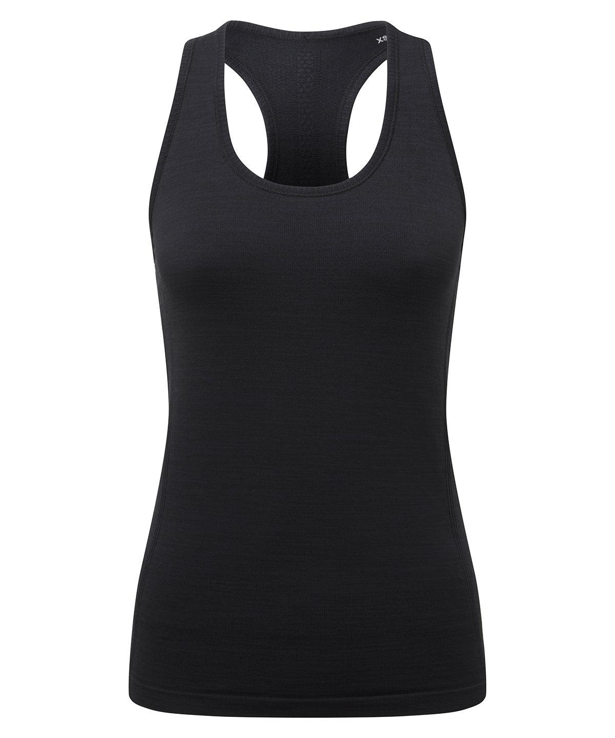 Black - Women's TriDri® recycled seamless 3D fit multi-sport flex vest Vests TriDri® Activewear & Performance, Back to the Gym, Co-ords, Exclusives, New Styles For 2022, Organic & Conscious, Women's Fashion Schoolwear Centres