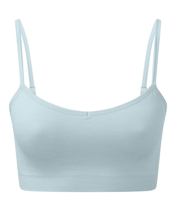 Sky Blue Melange - Women's TriDri® recycled seamless 3D fit multi-sport flex bra Bras TriDri® Activewear & Performance, Back to the Gym, Co-ords, Exclusives, Gymwear, New Styles For 2022, Organic & Conscious, Trending, Women's Fashion Schoolwear Centres
