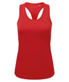 Fire Red - Women’s TriDri® recycled performance slim racerback vest Vests TriDri® Activewear & Performance, Back to the Gym, Exclusives, New Styles For 2022, Organic & Conscious, Women's Fashion Schoolwear Centres
