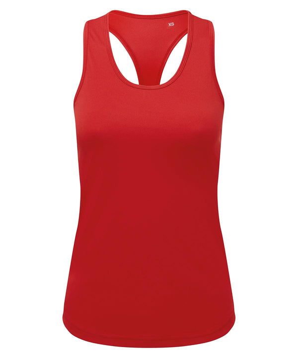 Fire Red - Women’s TriDri® recycled performance slim racerback vest Vests TriDri® Activewear & Performance, Back to the Gym, Exclusives, New Styles For 2022, Organic & Conscious, Women's Fashion Schoolwear Centres