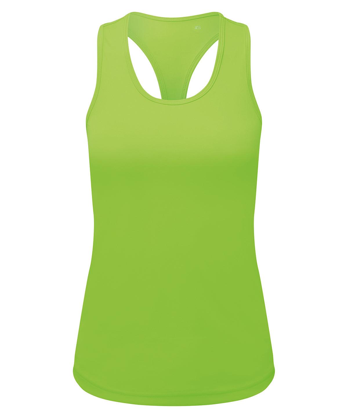 Lightning Green - Women’s TriDri® recycled performance slim racerback vest Vests TriDri® Activewear & Performance, Back to the Gym, Exclusives, New Styles For 2022, Organic & Conscious, Women's Fashion Schoolwear Centres