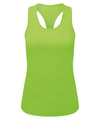 Lightning Green - Women’s TriDri® recycled performance slim racerback vest Vests TriDri® Activewear & Performance, Back to the Gym, Exclusives, New Styles For 2022, Organic & Conscious, Women's Fashion Schoolwear Centres