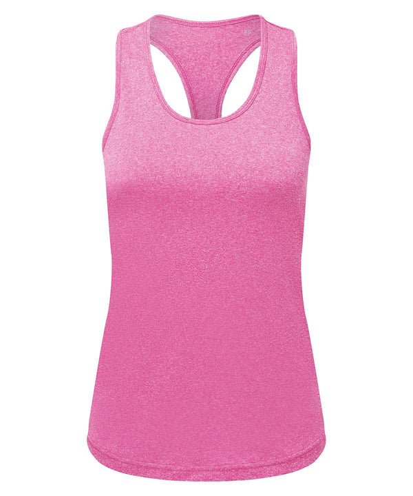 Pink Melange - Women’s TriDri® recycled performance slim racerback vest Vests TriDri® Activewear & Performance, Back to the Gym, Exclusives, New Styles For 2022, Organic & Conscious, Women's Fashion Schoolwear Centres