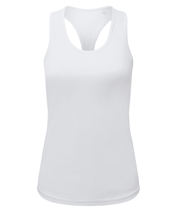 White - Women’s TriDri® recycled performance slim racerback vest Vests TriDri® Activewear & Performance, Back to the Gym, Exclusives, New Styles For 2022, Organic & Conscious, Women's Fashion Schoolwear Centres