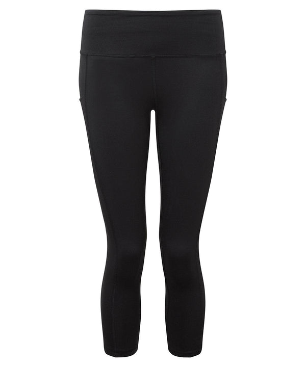 Black - Women's TriDri® recycled performance leggings 3/4 length Leggings TriDri® Activewear & Performance, Back to the Gym, Exclusives, Gymwear, Leggings, New Styles For 2022, Organic & Conscious, Women's Fashion Schoolwear Centres