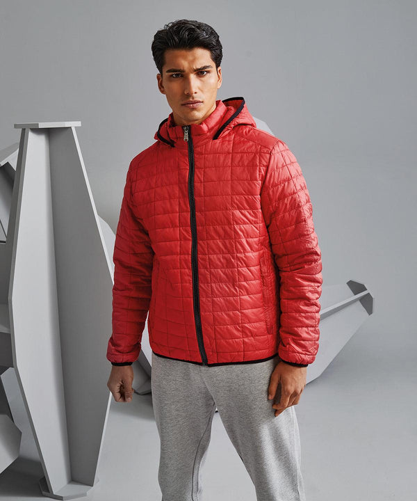 Red - Honeycomb hooded jacket Jackets 2786 Jackets & Coats, Padded & Insulation, Padded Perfection, Plus Sizes, Rebrandable Schoolwear Centres