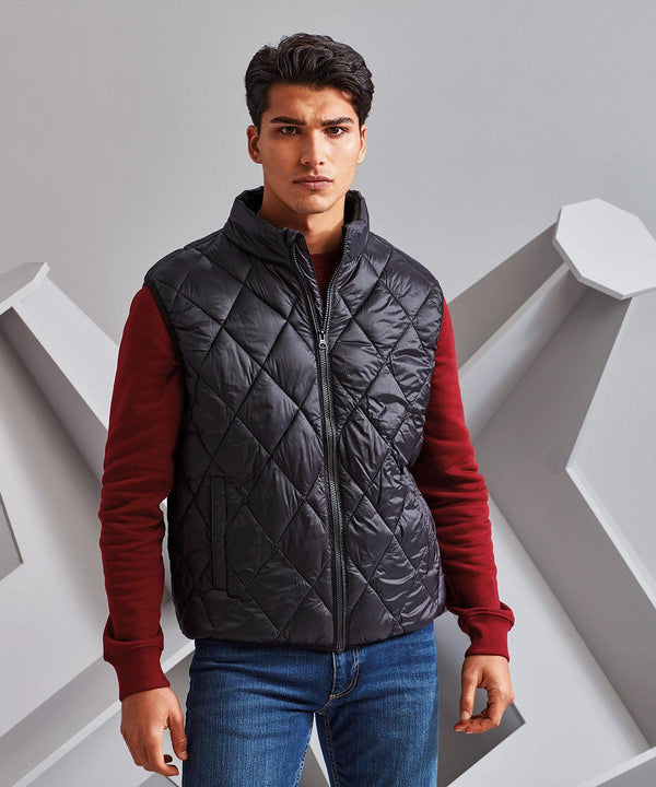 Black - Diamond pane padded gilet Body Warmers 2786 Alfresco Dining, Directory, Gilets and Bodywarmers, Jackets & Coats, Outdoor Dining, Padded & Insulation, Plus Sizes, Rebrandable Schoolwear Centres