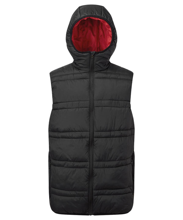 Black/Red - Latitude hooded bodywarmer Body Warmers 2786 Gilets and Bodywarmers, Jackets & Coats, New For 2021, New In Autumn Winter, New In Mid Year, Padded & Insulation, Padded Perfection Schoolwear Centres