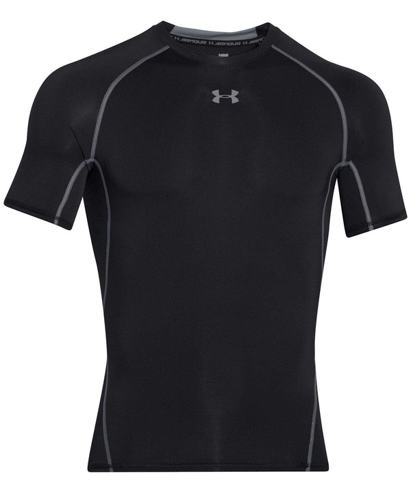 Black/Steel - HeatGear® Armour short sleeve compression shirt Baselayers Under Armour Activewear & Performance, Baselayers, Exclusives, New Colours for 2021, Premium, Premium Sports, Sports & Leisure, Team Sportswear Schoolwear Centres