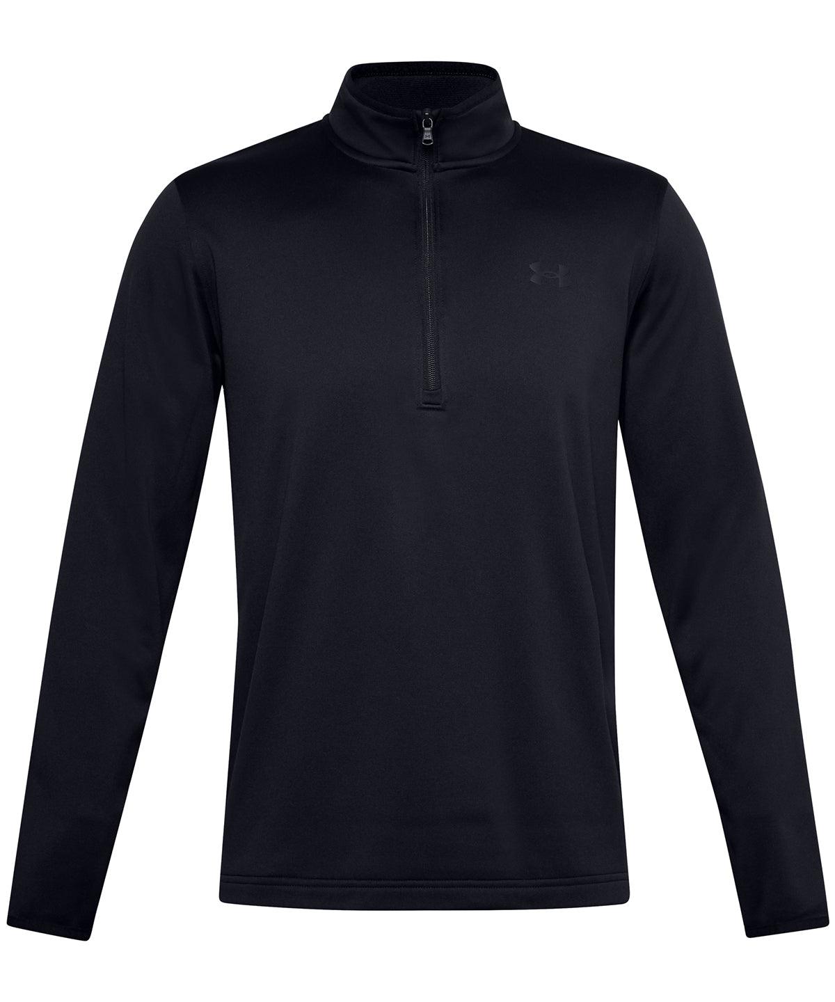 Black/Black - Armour fleece half zip Sports Overtops Under Armour Activewear & Performance, Exclusives, Jackets - Fleece, New For 2021, New Styles For 2021, Outdoor Sports, Plus Sizes, Sports & Leisure Schoolwear Centres