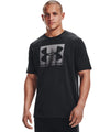 Steel Light Heather/Graphite/Black - UA boxed sport style short sleeve T-Shirts Under Armour Back to the Gym, Exclusives, New Styles For 2022, On-Trend Activewear, T-Shirts & Vests Schoolwear Centres
