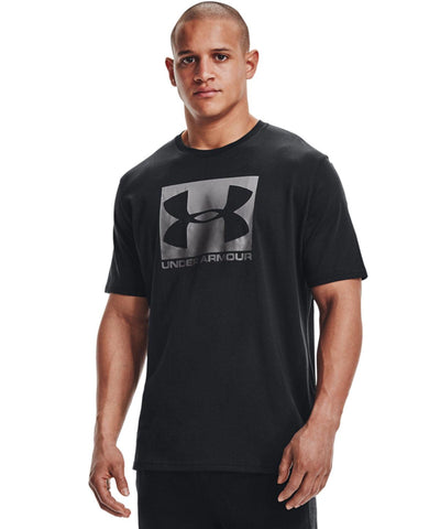 Black/Graphite - UA boxed sport style short sleeve T-Shirts Under Armour Back to the Gym, Exclusives, New Styles For 2022, On-Trend Activewear, T-Shirts & Vests Schoolwear Centres