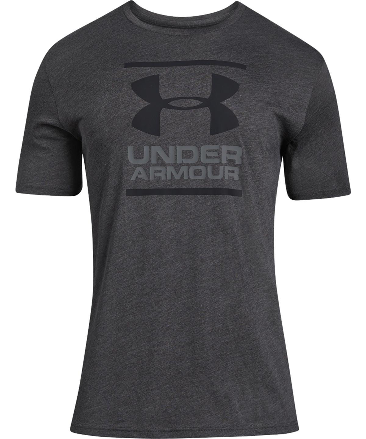 Charcoal Medium Heather/Graphite/Black - UA foundation short sleeve t-shirt T-Shirts Under Armour Back to the Gym, Exclusives, New Styles For 2022, On-Trend Activewear, T-Shirts & Vests Schoolwear Centres
