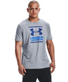 Steel Light Heather/Versa Blue/American Blue - UA foundation short sleeve t-shirt T-Shirts Under Armour Back to the Gym, Exclusives, New Styles For 2022, On-Trend Activewear, T-Shirts & Vests Schoolwear Centres