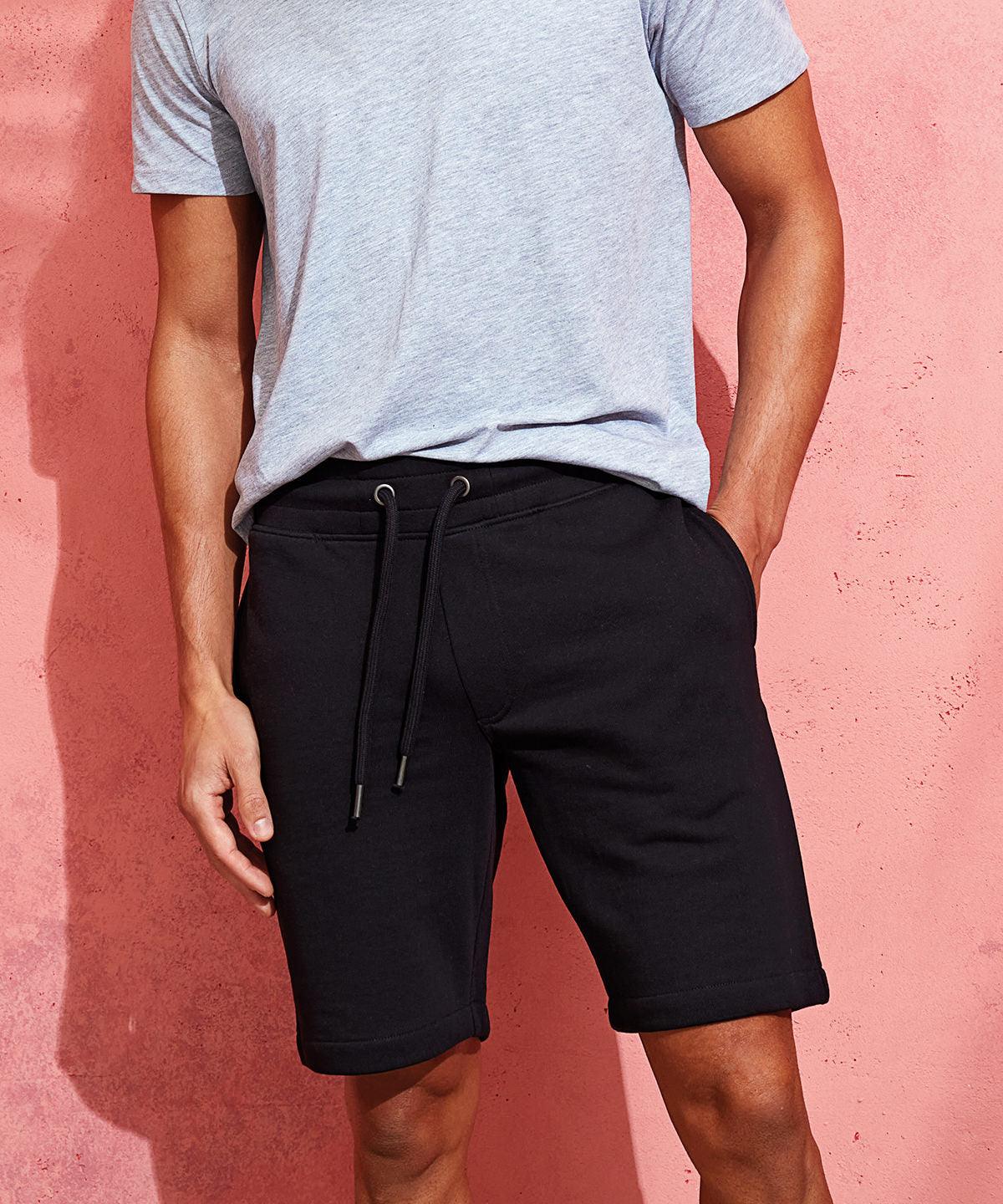 Heather Grey Melange - Men’s Recycled Jersey shorts Shorts Wombat New Styles for 2023, Organic & Conscious, Rebrandable, Trousers & Shorts Schoolwear Centres