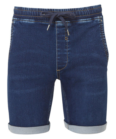 Blue - Men’s denim drawstring shorts Shorts Wombat New Styles for 2023, Rebrandable, Trousers & Shorts Schoolwear Centres