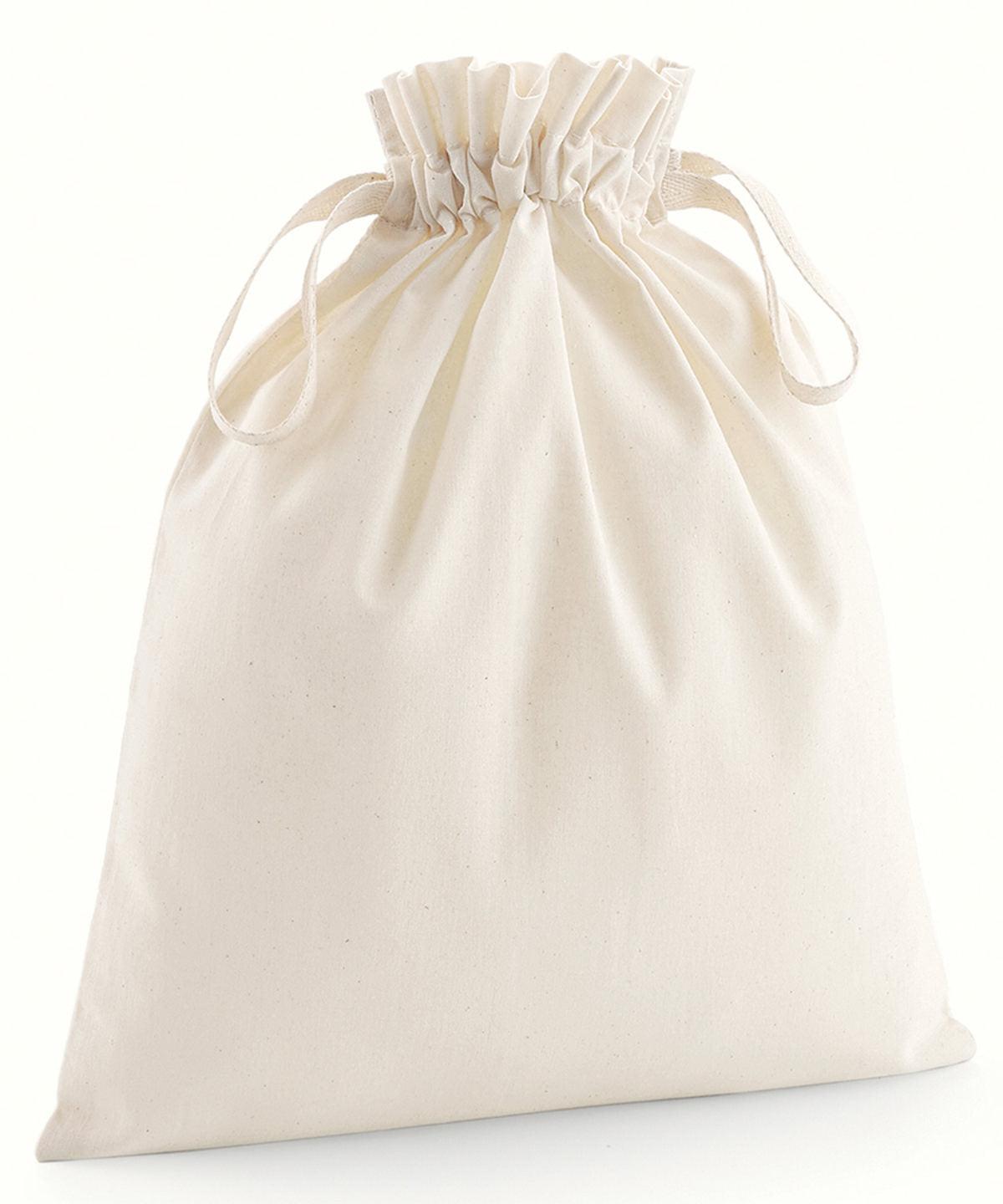 Natural - Organic cotton drawcord bag Bags Westford Mill Bags & Luggage, Must Haves, Organic & Conscious Schoolwear Centres