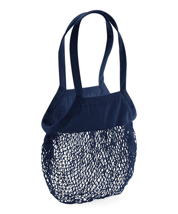 Navy - Organic cotton mesh grocery bag Bags Westford Mill Bags & Luggage, New Colours For 2022, Organic & Conscious, Rebrandable Schoolwear Centres