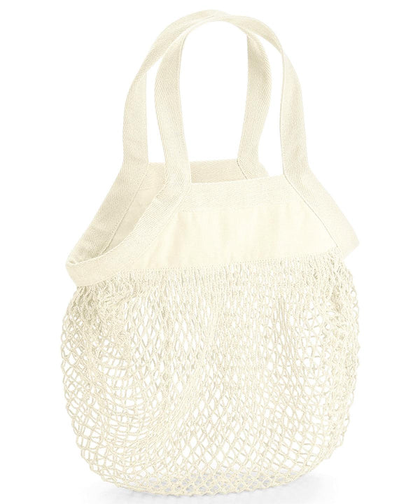 Natural - Organic cotton mini mesh grocery bag Bags Westford Mill Bags & Luggage, New For 2021, New Styles For 2021, Organic & Conscious, Summer Accessories Schoolwear Centres