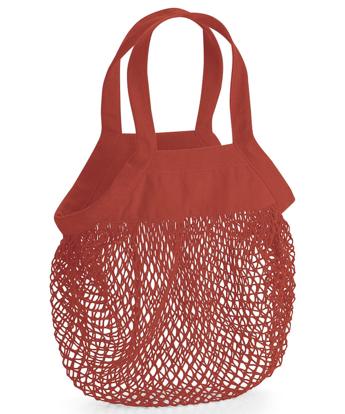 Orange Rust - Organic cotton mini mesh grocery bag Bags Westford Mill Bags & Luggage, New For 2021, New Styles For 2021, Organic & Conscious, Summer Accessories Schoolwear Centres