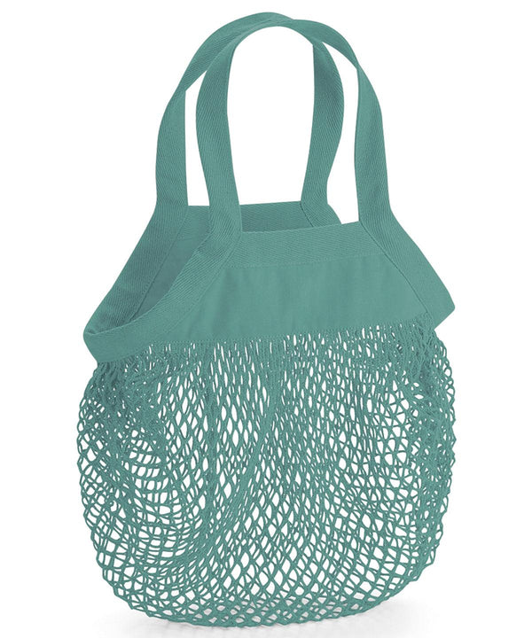 Sage Green - Organic cotton mini mesh grocery bag Bags Westford Mill Bags & Luggage, New For 2021, New Styles For 2021, Organic & Conscious, Summer Accessories Schoolwear Centres