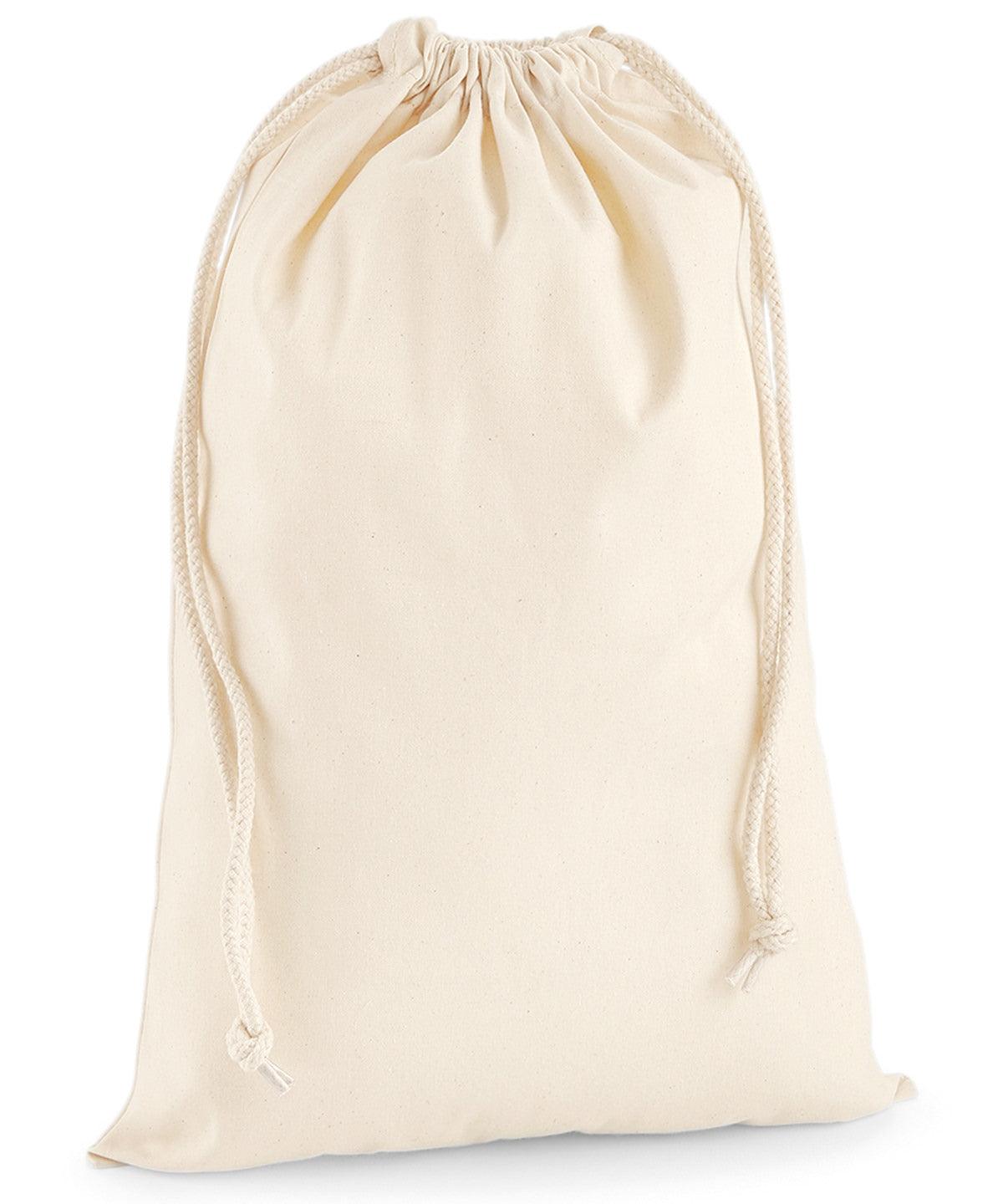 Natural - Premium cotton stuff bag Bags Westford Mill Bags & Luggage, Must Haves Schoolwear Centres