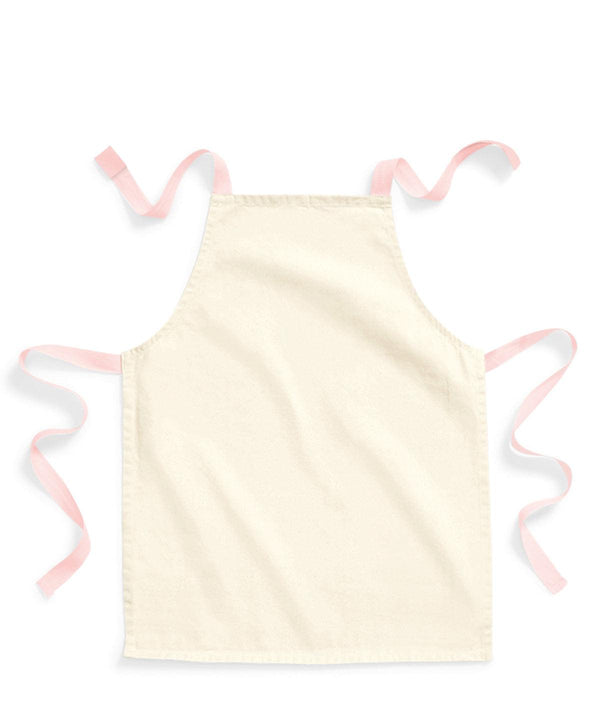 Natural/Pastel Pink - Fairtrade cotton junior craft apron Aprons Westford Mill Aprons & Service, Junior, New Colours For 2022, Organic & Conscious, Workwear Schoolwear Centres