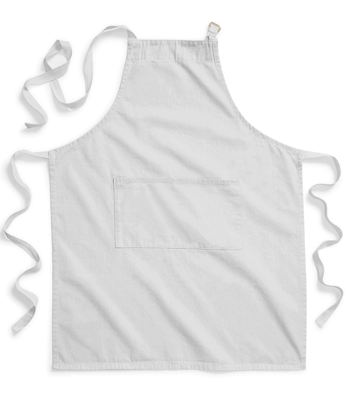 Light Grey - Fairtrade cotton adult craft apron Aprons Westford Mill Aprons & Service, New Colours For 2022, Organic & Conscious, Workwear Schoolwear Centres