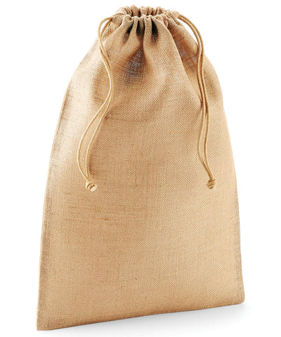 Natural - Jute stuff bag Bags Westford Mill Bags & Luggage, New Colours for 2021 Schoolwear Centres