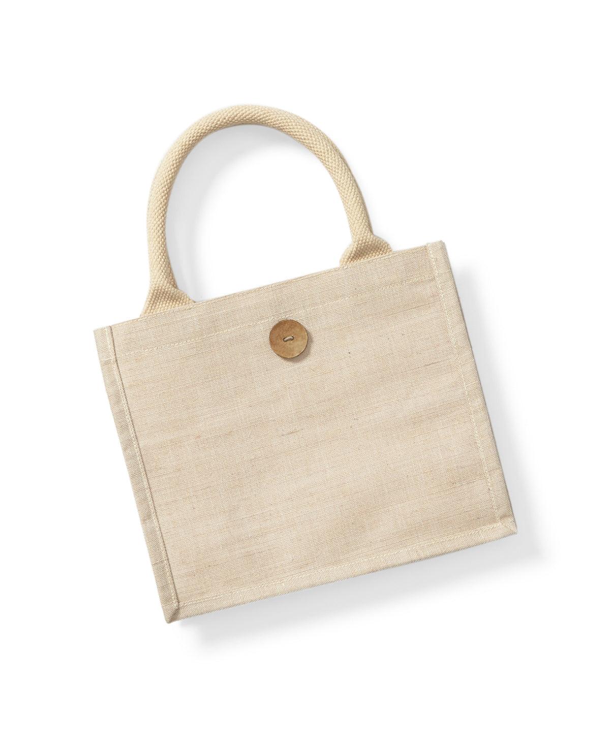 Natural - Juco mini gift bag Bags Westford Mill Bags & Luggage Schoolwear Centres