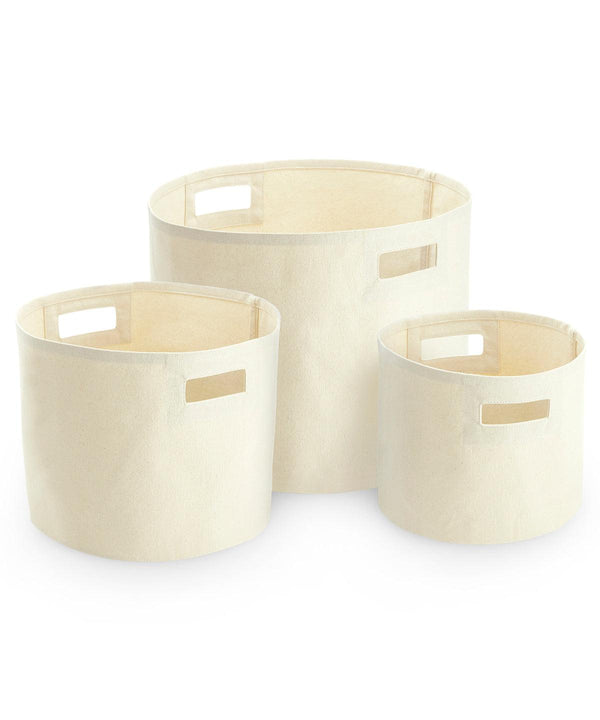 Natural - Canvas storage tubs Storage Westford Mill Homewares & Towelling, New Styles For 2022 Schoolwear Centres