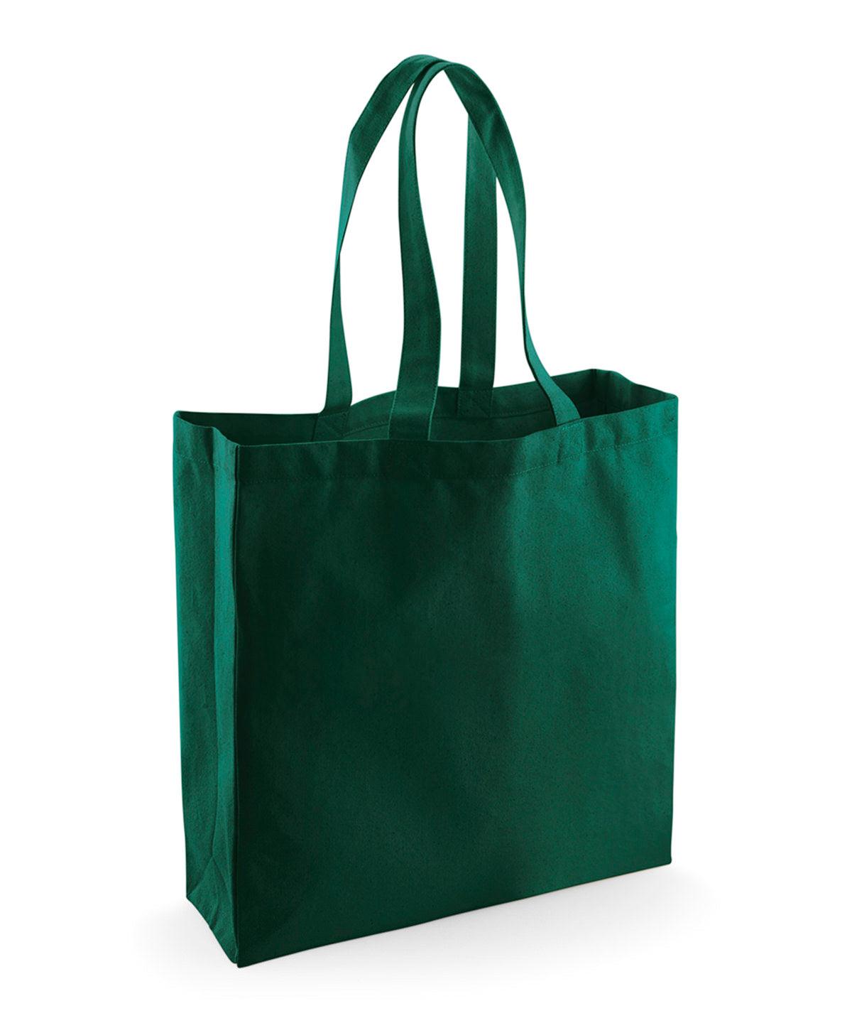 Bottle Green - Fairtrade cotton classic shopper Bags Westford Mill Bags & Luggage, New Colours for 2023, Organic & Conscious Schoolwear Centres