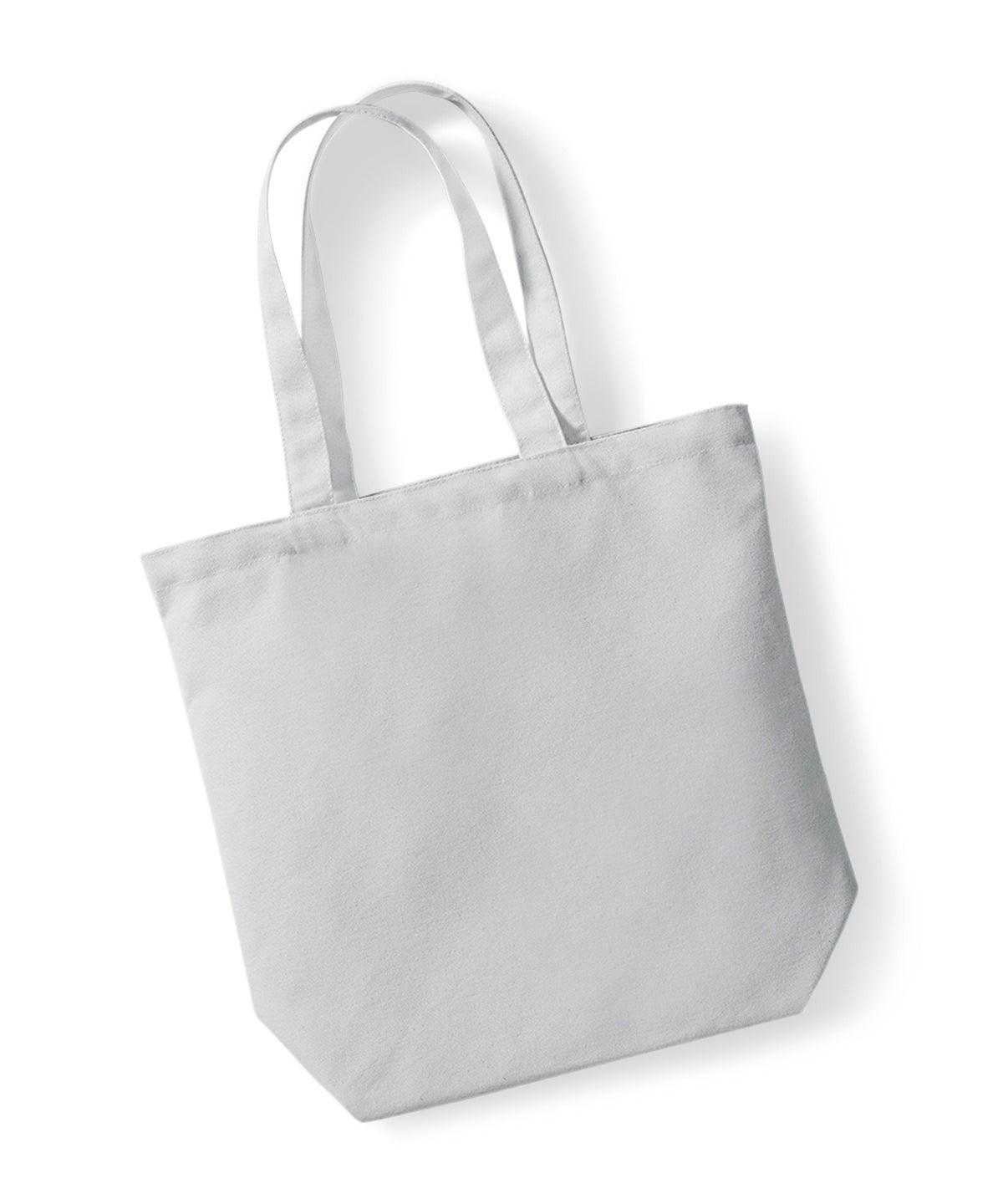 Light Grey - Fairtrade cotton Camden shopper Bags Westford Mill Bags & Luggage, New Colours for 2023, Organic & Conscious Schoolwear Centres