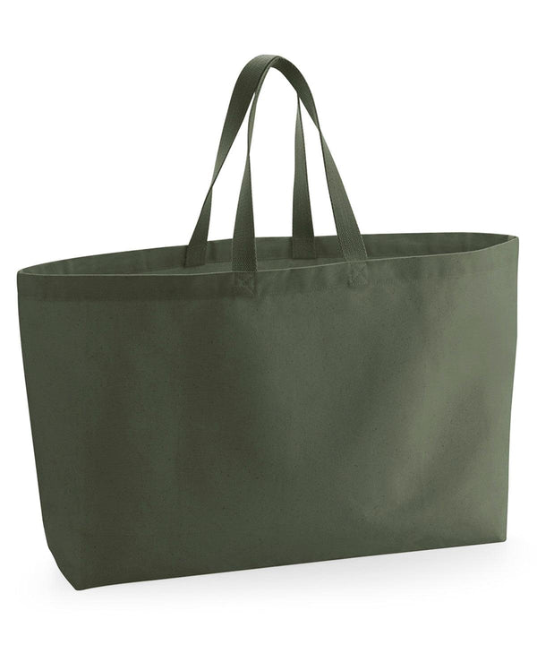 Olive Green - Oversized canvas tote bag Bags Westford Mill Bags & Luggage, New Colours for 2023, New Styles For 2022, Oversized Schoolwear Centres